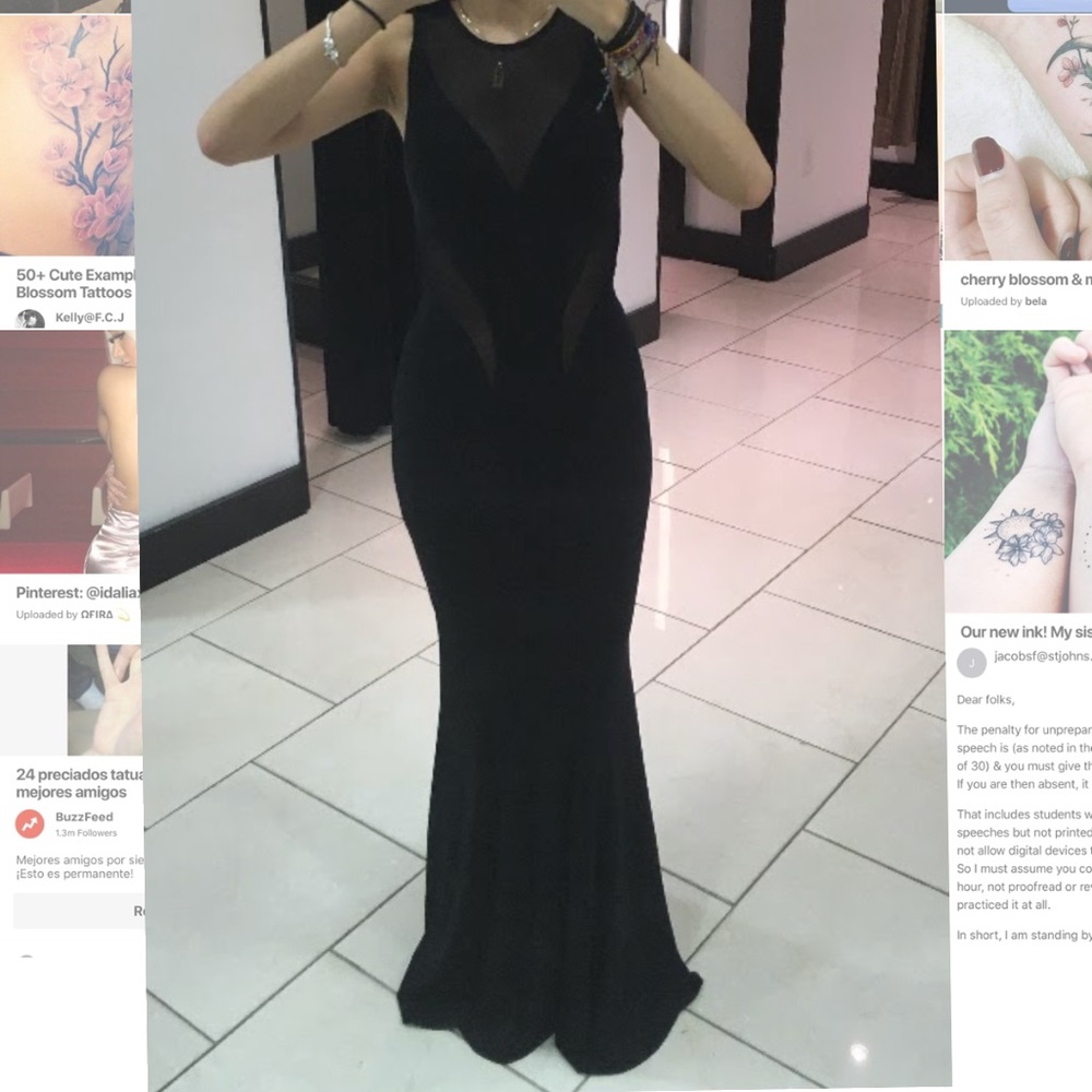 black dress